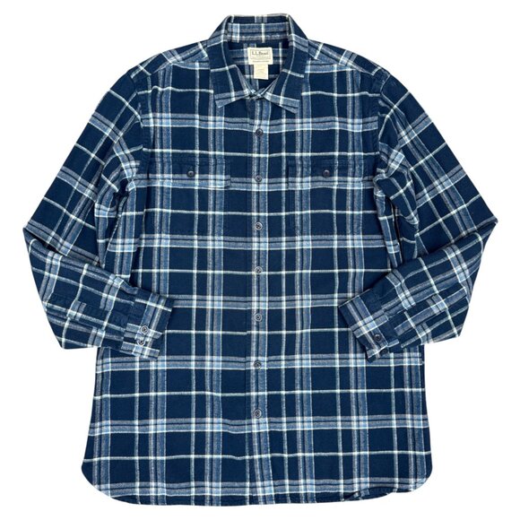 L.L. BEAN Men's EUC Chamois Shirt Slightly Fitted Plaid | Size LT - Picture 1 of 8
